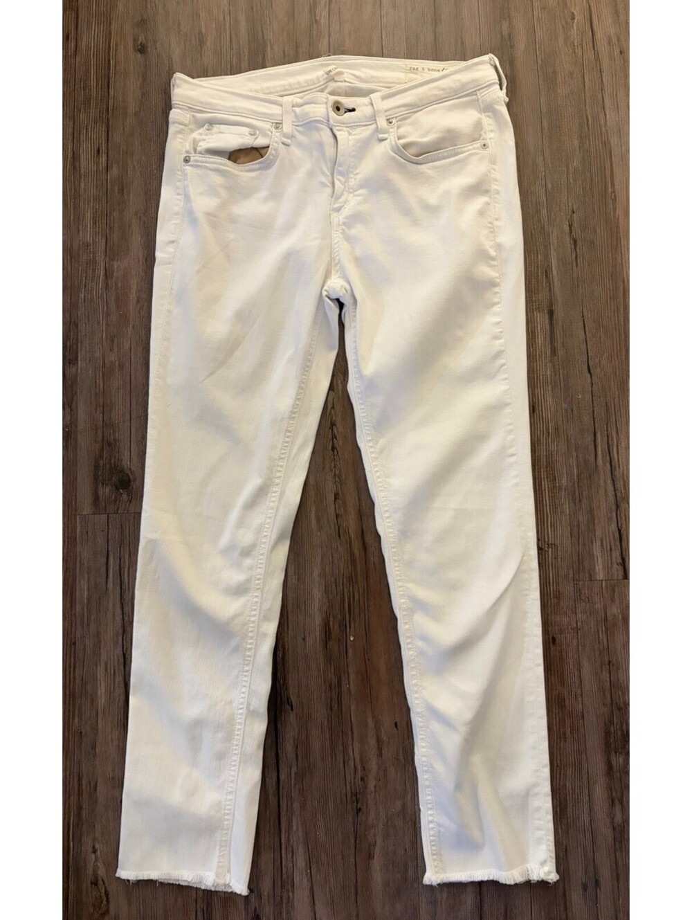 Rag & Bone The Dre Capri  Womens Sz 27 Skinny White Jeans
